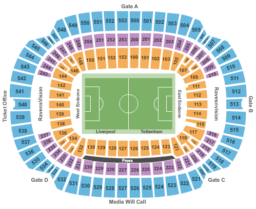M&T Bank Stadium FC Barcelona Seating Chart